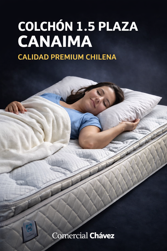 👉 🛏️ COLCHÓN CANAIMA 1 PLAZA Y MEDIA PREMIUM | RESORTES + PILLOW TOP 😴 DESCANSO SUPERIOR